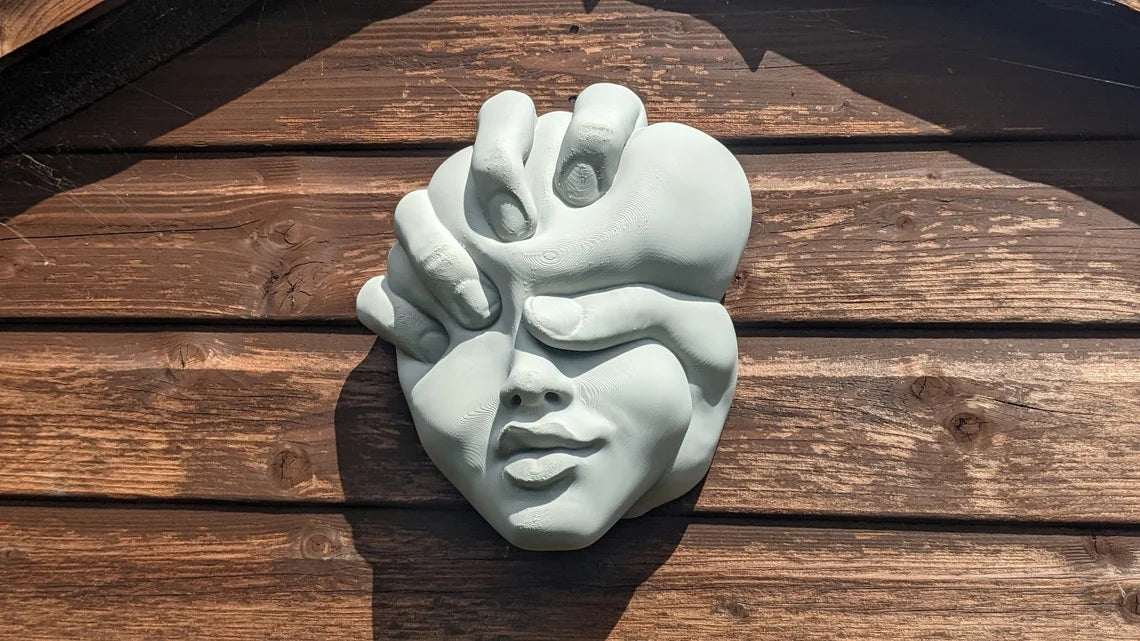 Abstract Sculpture - Head Squished Wall Art