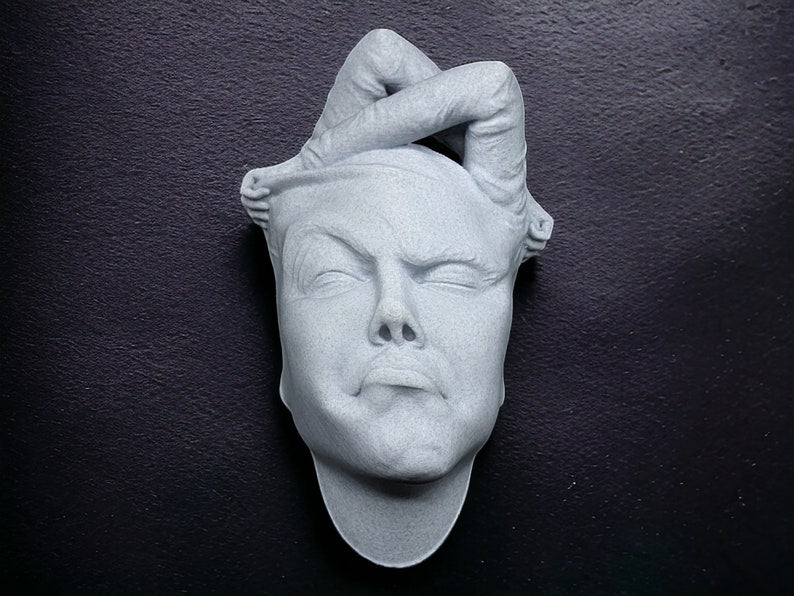 Abstract Face Wall Sculpture – Modern Surreal 3D Wall Art Decor