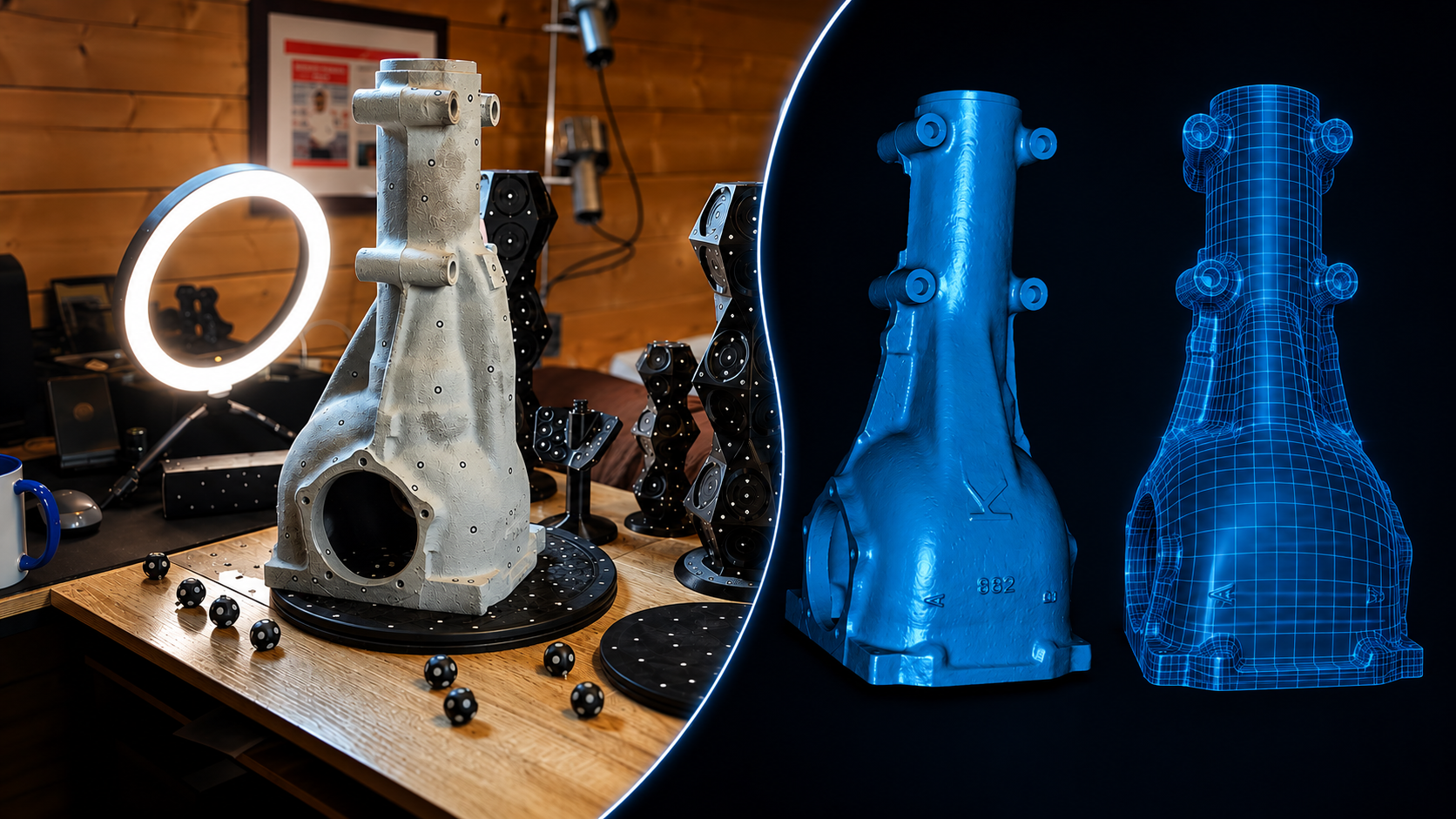 BluPrints3D studio-based and on-site 3D scanning setup for product design and manufacturing projects