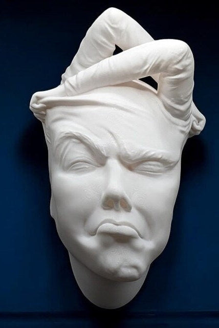 Abstract Face Wall Sculpture – Modern Surreal 3D Wall Art Decor