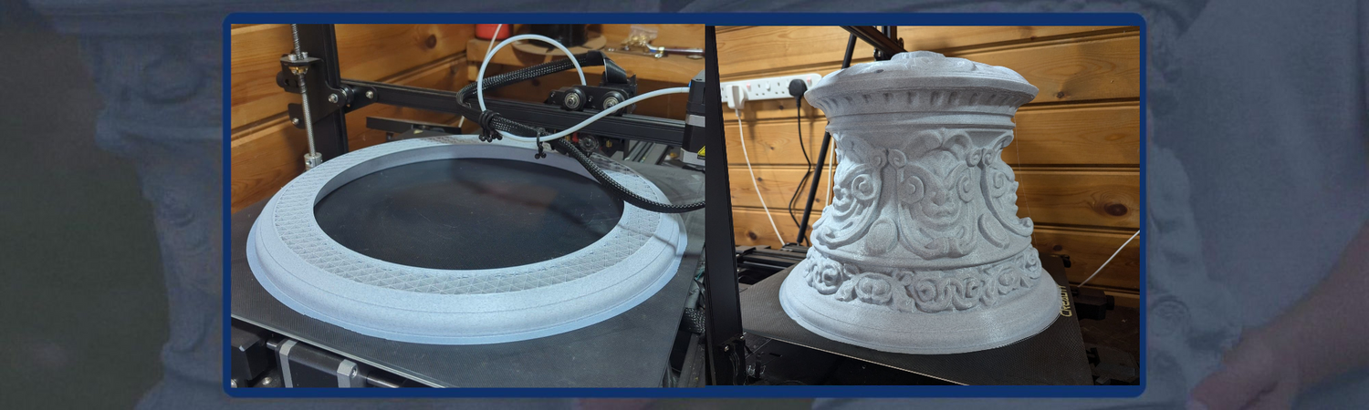 High-quality 3D printing in progress creating a precision prototype part using professional equipment at BluPrints3D in the UK