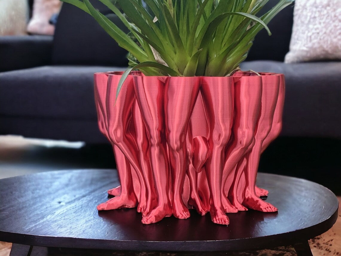 Poly Leg Vase Planter - Abstract Plant Pot