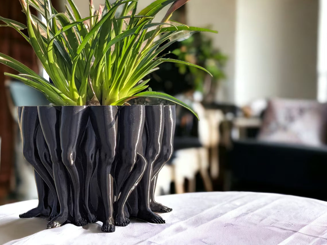 Poly Leg Vase Planter - Abstract Plant Pot