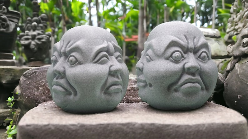 Buddha 4 Heads - Garden Sculpture Zen Decor