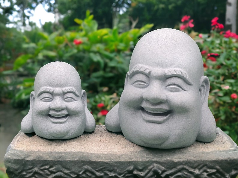 Zen Laughing Buddha - Garden Sculpture Decor