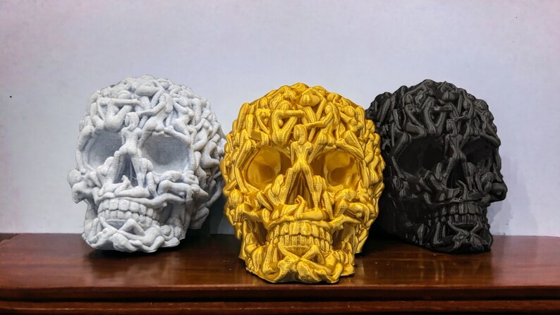 Skull Dancers Ornament, Abstract Sculpture