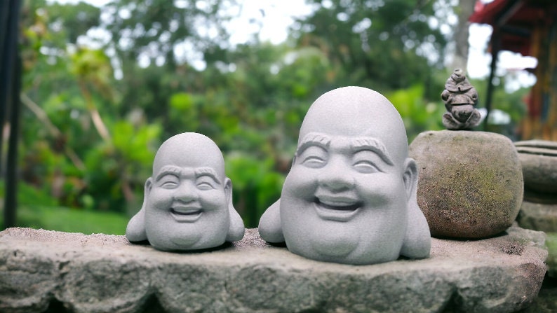 Zen Laughing Buddha - Garden Sculpture Decor