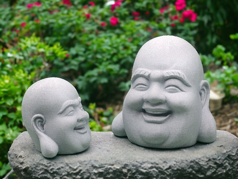 Zen Laughing Buddha - Garden Sculpture Decor