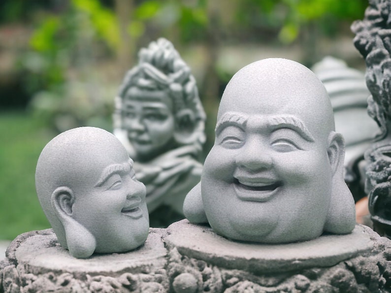 Zen Laughing Buddha - Garden Sculpture Decor